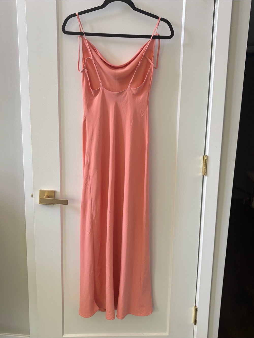 Abercrombie & Fitch Coral-Peach Cowl Neck Maxi Dress - Picture 3 of 6